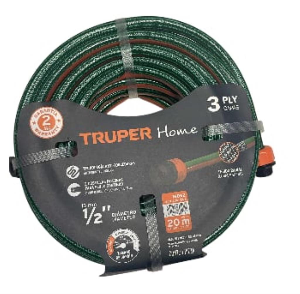 Manguera 1/2" Reforzada 3 Capas 20 M 