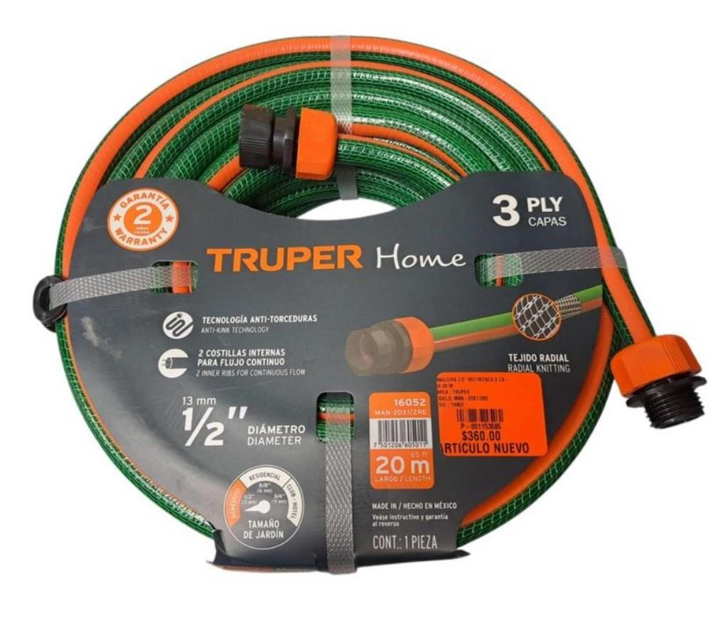 Manguera 1/2" Reforzada 3 Capas 20 M 